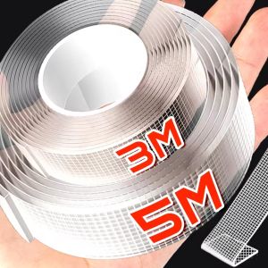 5M Thickness Double-Sided Tape Strong Adhesive Transparent Traceless Nano Tape Waterproof High Viscosity Acrylic Sticky Strip