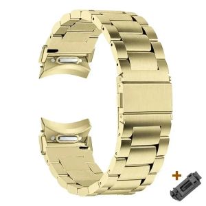No Gaps Quick Fit Stainless Steel Strap For Samsung Galaxy7FE 7 6 5 4 44 40mm 5Pro 45mm Band For Galaxy Watch 4/6Classic 42 47mm