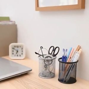 GIANTMALL R010 BASKET TEMPAT PENA BULAT PERSEGI ALAT TULIS PENSIL MEMO HOLDER MEJA PEN BALLPOINT