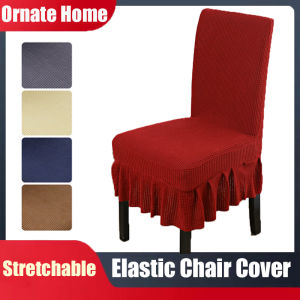 Thick Stretchable Chair Cover Dining Elastic Universal Knitted Thick Skirt Antifouling Chair Cover Seat Cover