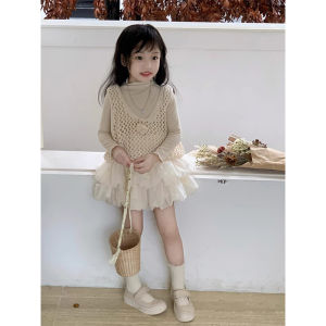 Knitted Lacey Sleeveless Girls Tank Top