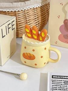 Cốc Cà Phê Bằng Gốm Sứ Dễ Thương Cốc Đựng Nước Có Nắp Cốc Cho Nữ Quà Tặng Sinh Nhật Quà Tặng Cho Bạn Gái Khi Đi Học