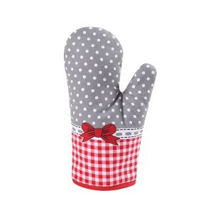 Of Insulated Kitchen Gloves Heat-Resistant Microwave Gloves Heat-Resistant Thickened Grid Oven Gloves