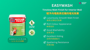 Nippon Interior Paint Easywash 5L White & Brilliant White / Exterior Paint Weatherbond 5L White & Brilliant White