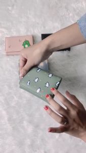 Dompet Wanita Impor Dompet Lipat Dompet Mini Pola Bunga Lucu Dompet Multifungsi Kasus Kartu Multifungsi D247