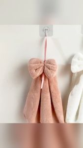 Cute Hand Towels Bathroom Towels with Hanging Loop Children Hand Towel Microfiber Coral Fleece Absorbent Hand Towel for Kitchen Bathroom Bedroom