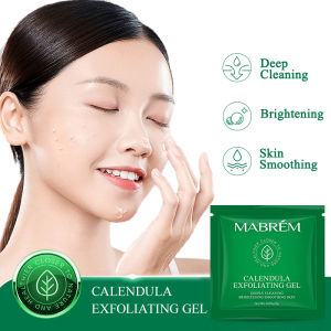 MABREM Exfoliating Gel Cream Sample 1pcs Clean Up Pores Facial Scrub Cleaner Moisturizing Whitening Nourishing Repair Facial Acne Blackhead Treatment Remove Travel Essential