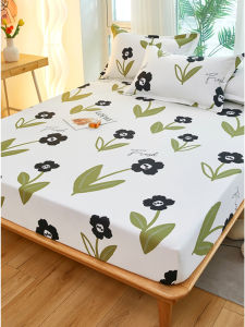 Childrens Cartoon Bedding Dustproof Protector Single Piece Bedspread Fleece Bed Canopy Mattress Cover 1.2m Size Polyester