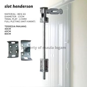 Kunci Bawah Slot Henderson | ornamen kuncian pintu gebyog | aksesoris pintu besi
