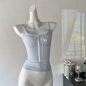 Áo Ba Lỗ Ren Pure Desire Phong Cách Thiết Kế Độc Đáo Tinh Tế Có Đệm Ngực Dây Đeo Vai Nữ 2025 Mới Áo Lót Trên