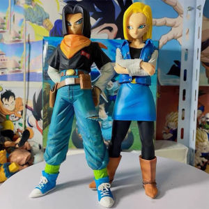 Bandai | 25CM Dragon Ball Z Android 17 18 Anime Figure Android 18 PVC Action Figures Collection Model Toys for Children Christmas Gifts