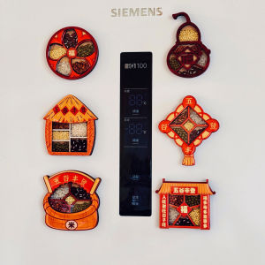 Wooden Magnetic Fridge Decorations Harvest Abundance Good Luck Moving Gift Festive Grain Warehouse Fortune Attraction Decor