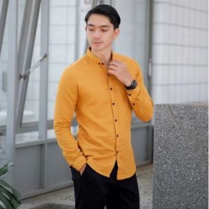 Kemeja Pria Putih Polos Lengan Panjang Casual Kemeja Kantoran Polos Cowok Exclusive Kemeja Lengan Panjang Premium MLXL