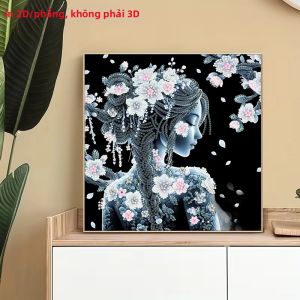 1 Bộ Tranh Gắn Đá 2D Dẹt Họa Tiết Nhân Vật Hoạt Hình Không Khung Hình Tròn & Hình Dạng Đặc Biệt Kim Cương Canvas Trang Trí Tường Văn Phòng Tại Nhà