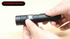 LED XHP50 || ĐÈN PIN CẦM TAY MINI SIÊU SÁNG XML-T8 THIẾT KẾ NHỎ GỌN ĐÈN PIN CÓ ZOOM XA GẦN SẠC USB TYPE C CHỐNG NƯỚC TỐT