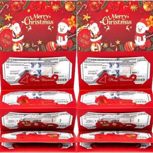 10 Slot Christmas Red Envelope - Xmas Party Surprise Gift - Banknote Card Bag - Merry Christmas Theme Folded Red Pouch - Festival Bless Red Packet - Lucky Money Red Packet