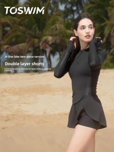 toswim | Long Sleeve Sun Protection Swimwear Set for Women Plus Size