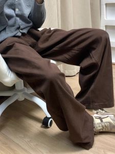 High-Waist Plus-Size Womens Denim Jeans: Loose Fit Slimming Style Zippered Waist Band Regular Thickness Pure Color Pants for Autumn