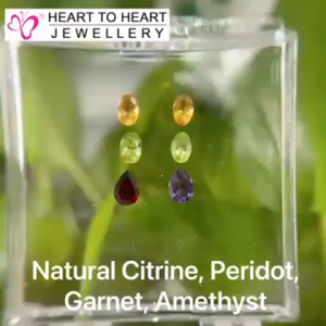 Natural Gemstone Citrine Peridot Garnet (Gembox8009)