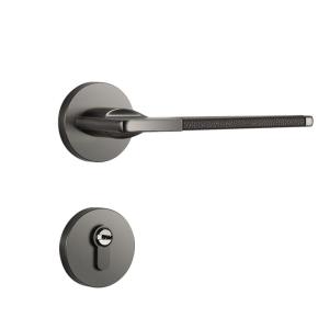 YAGEMAN | Silent Modern Split Leather Handle Door Lock