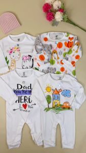 Jumper Panjang Bayi Motif & Sleepsuit Motif Bayi