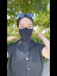 CPY 3D Ice Silk Sun Protection Cover Sunscreen Face Mask Outdoor Women Men Summer Sports Anti-UV Full