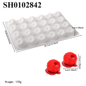 6/12/24-Cell Raspberry Design French Fruit Mousse Cake Moulds Silicone Chocolate Mold Kitchen Bakeware Dessert Decorating Tools