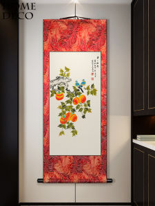 New Chinese Style Song Jin Scroll Painting Decorative Bird And Flower Portrait Hallway Decor Kitchen Passageway Wall Art