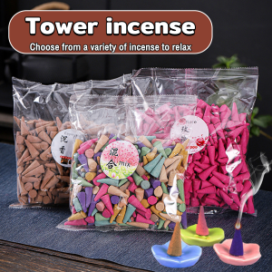 Klimo Tower Incense Cone Sandalwood Household Incense Floral Scent Wormwood