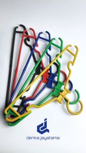 Isi 12 Pcs Hanger Gantungan Baju Celana Laundry Serbaguna Plastik Dewasa Dan Anak 38x20 Warna Hitam