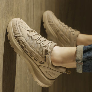 Mens Outdoor Casual Hiking Shoes 2025 New Autumn Winter Thick Bottom Heightening Youth Sports Shoes Comfortable Breathable
