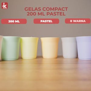 Indokurnia Gelas Compact 200 mL Pastel
