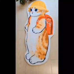 Cute cartoon imitation cashmere bedside blanket 50×120cm bedroom and living room carpet childrens room decorative floor mat