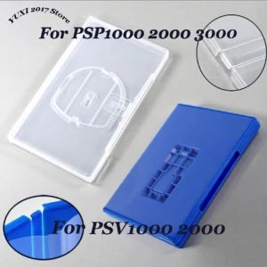 UMD Game Storage Case For PSP 1000/2000/3000 & PSV 1000/2000 Game Box Clear/Blue Plastic Holder Shell Box Storage Shell