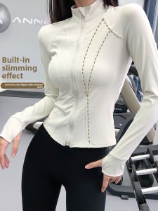 Annerun Womens Half-High Neck Yoga Jacket Windproof Sleeveless Fitness Running Top Breathable Heattech Zippered Stand Collar