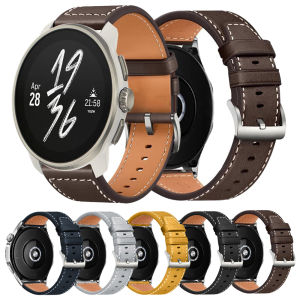 20mm 22mm Soft Leather Strap For SUUNTO 9 PEAK PRO DLC / 5 PEAK Wristbands For SUUNTO RACE S / OCEAN / VERTICAL Smart Watch Band