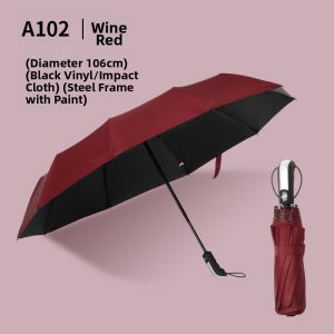 Automatic Manual Dual-Use Sunproof and Rainproof Umbrella Plain Color