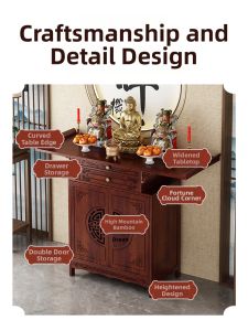 QIMUDAO | Home Worship Table Cabinet with Door