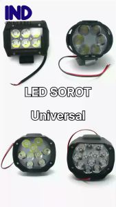 Lampu Sorot-Tembak-Cree-Worklight-Work Light-Kotak Motor CWL 6 Titik-LED Mini-Kecil Mode Diam-Flash-Strobo-Kedap-Kedip