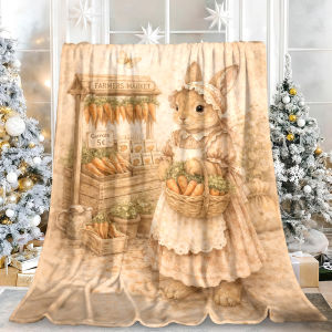 Beast Kingdom | Khaki Daisies Pattern Smooth No Pilling High-Quality Flannel Fleece Wonderful Christmas New Year Gift for Family Friends