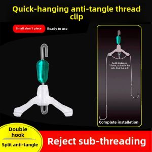 New Anti-Tangle Eight Character Ring Silicone Fishing Line Clip Spring Loaded Sub-line Dividers for Camping And Travel Gear