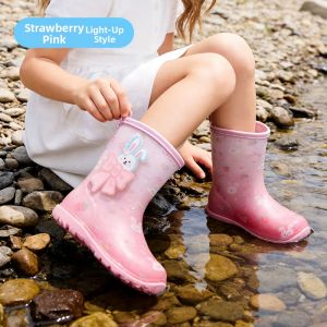 Non-slip Flashing Lights Rain Boots Kids