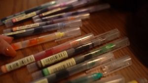 12Colors/Set Liquid Ink Rollerball Pens 0.5mm High Capacity Ink Retro Gel Pen for Students Office