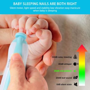 Dr.isla Electric baby nail clippers LED light function Baby Nail Trimmer Baby supplies Four-speed speed adjustment BYM03 Baby nail trimming set 宝宝指甲修剪器