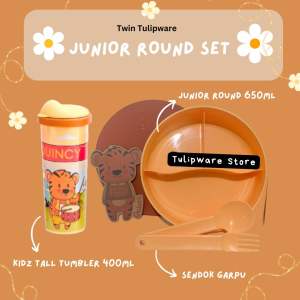 Tempat Makan Anak Sekolah Junior Round Set Tulipware