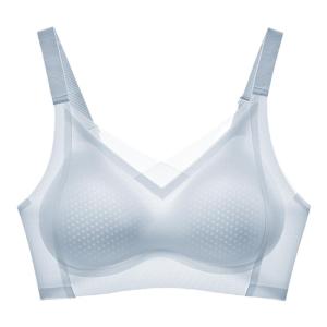 Miiow | MiiOW Summer Thin Ice Silk Seamless Backless Bra Womens Underwear Gathered Small Chest Anti-Sagging New Style Youth Female