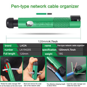 Công Cụ Gỡ Rối Cáp Mạng LAOA Máy Duỗi Thẳng Đa Chức Năng Dành Cho Cáp Tinh Thể Loại 5/6/7 Bộ Tách Cặp Dây Dành Cho Kỹ Sư