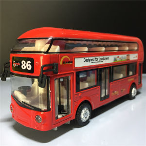 TY MODELS | Double-decker Deluxe Tour Bus Model with Light and Sound Inertia Door Opening