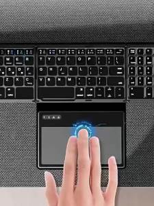Bàn Phím Bluetooth Di Động B055 Có Bàn Di Chuột Bàn Phím Không Dây Tương Thích Đa Hệ Thống Có Thể Gập Lại Dành Cho Máy Tính Bảng Và Nhiều Thiết Bị Khác Nhau