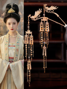 จี้ผมสไตล์จีนโบราณแบบสายสะพายยาวประดับกิ๊บติดผมแบบโบราณสไตล์จีนโบราณสำหรับการถ่ายภาพในห้องน้ำสไตล์จีนโบราณ